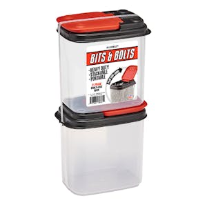 BUDDEEZ Bits and Bolts Storage Containers with Blue Lids : : Home  & Kitchen