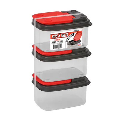 0.6 Quart Buddeez® Bits & Bolts Storage Bins - Pack of 3