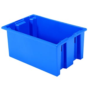 19-1/2" L x 13-1/2" W x 8" Hgt. Blue Akro-Mils® Nest & Stack Container