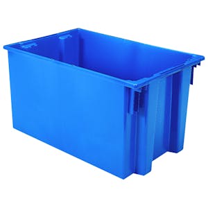 29-1/2" L x 19-1/2" W x 15" Hgt. Blue Akro-Mils® Nest & Stack Container