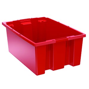 19-1/2" L x 13-1/2" W x 8" Hgt. Red Akro-Mils® Nest & Stack Container