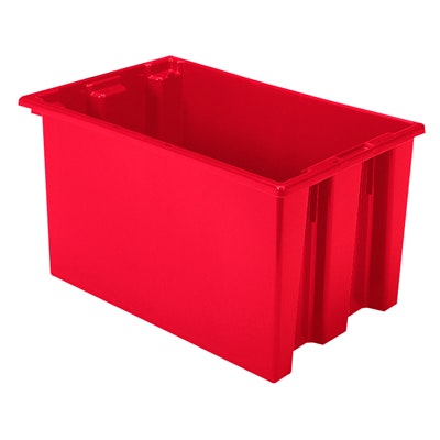 23-1/2" L x 15-1/2" W x 12" Hgt. Red Akro-Mils® Nest & Stack Container