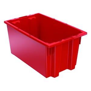 18" L x 11" W x 9" Hgt. Red Akro-Mils® Nest & Stack Container