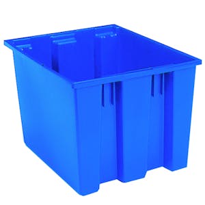 19-1/2" L x 15-1/2" W x 13" Hgt. Blue Akro-Mils® Nest & Stack Container