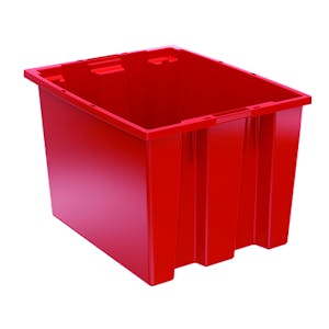 19-1/2" L x 15-1/2" W x 13" Hgt. Red Akro-Mils® Nest & Stack Container