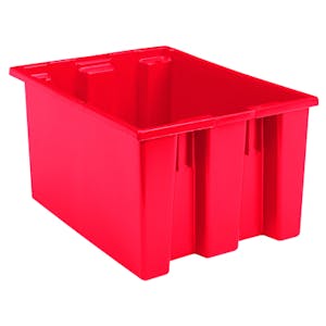 23-1/2" L x 19-1/2" W x 10" Hgt. Red Akro-Mils® Nest & Stack Container