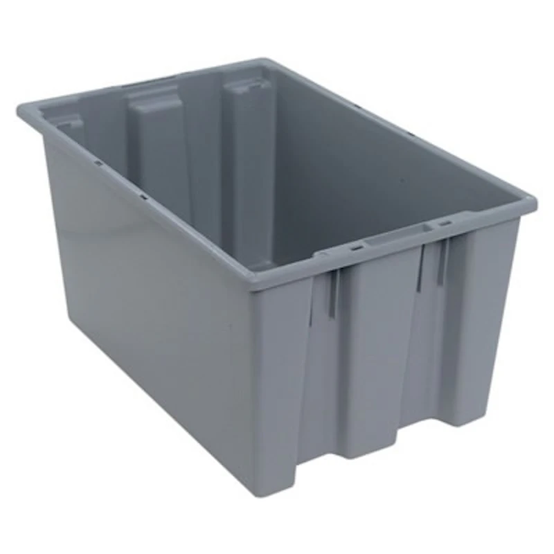 23-1/2" L x 15-1/2" W x 12" Hgt. Gray Quantum® Stack & Nest Tote
