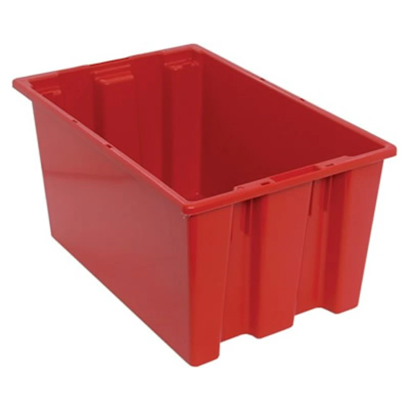 23-1/2" L x 15-1/2" W x 12" Hgt. Red Quantum® Stack & Nest Tote