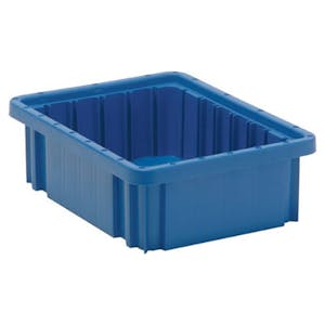 Blue Dividable Grid Container - 10-7/8" L x 8-1/4" W x 3-1/2" Hgt.
