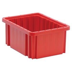 Red Dividable Grid Container - 10-7/8" L x 8-1/4" W x 5" Hgt.