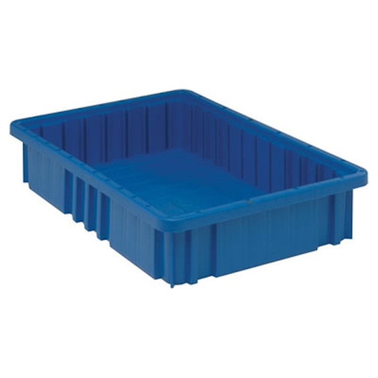 Blue Dividable Grid Container - 16-1/2" L x 10-7/8" W x 3-1/2" Hgt.