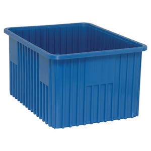 Blue Dividable Grid Container - 22-1/2" L x 17-1/2" W x 12" Hgt.