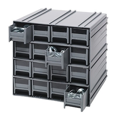 Interlocking Storage Cabinet with 16 IDR 201 Drawers