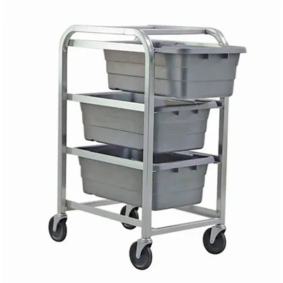 3-Tub Gray Rack Cart - 27" L x 19" W x 41" Hgt.