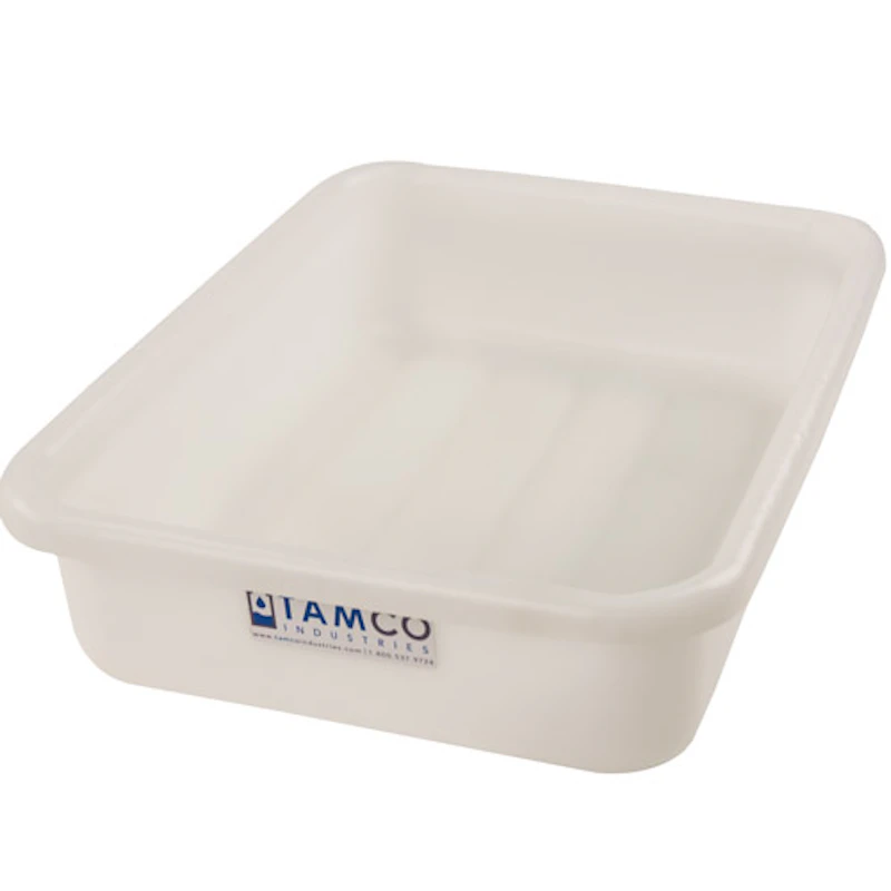 20-3/4" L x 15-1/2" W x 5-1/4" Hgt. Natural Polyethylene Tamco® Tote Pan