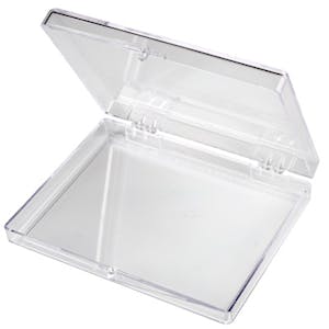 1 x 1 x 3/4 Small Plastic Box with Hinged Lid #112