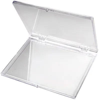 Clear Polystyrene Hinged Box - 4-5/8" L x 3-1/2" W x 1/4" Hgt. (Case of 360)
