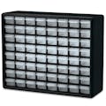 64 Drawer Black Plastic Storage Cabinet 20" L x 6-3/8" W x 15-13/16" Hgt.
