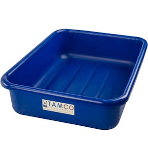 20-3/4" L x 15-1/2" W x 5-1/4" Hgt. Blue Polyethylene Tamco® Tote Pan