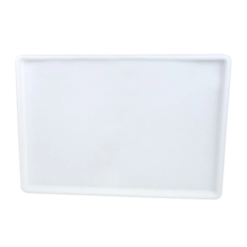 White Polypropylene Flat Bottom Tray - 17-3/4" L x 25-1/2" W x 1" Hgt.
