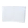 White Polypropylene Flat Bottom Tray - 17-3/4" L x 25-1/2" W x 1" Hgt.