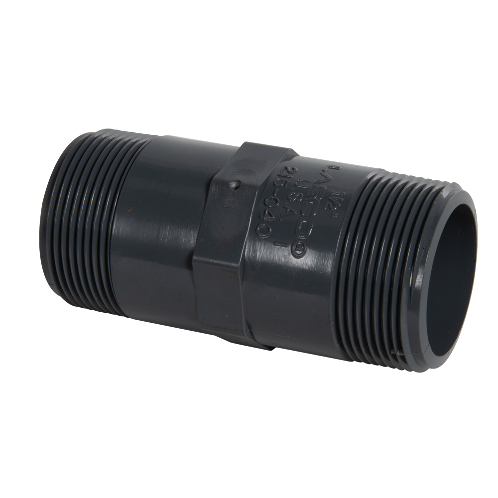 11/2" MNPT x 4" L Schedule 80 PVC Pipe Nipple U.S. Plastic Corp.