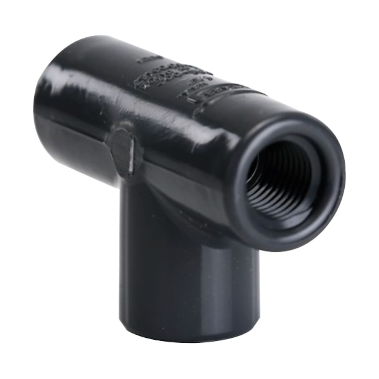 1/4" Schedule 80 Gray PVC Threaded Tee