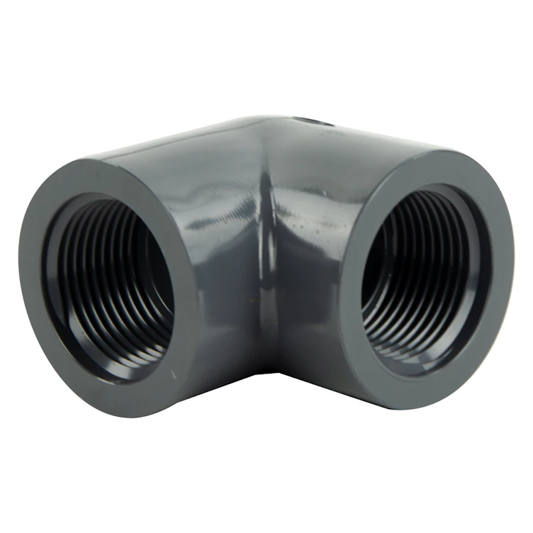 1" Schedule 80 Gray PVC Threaded 90° Elbow
