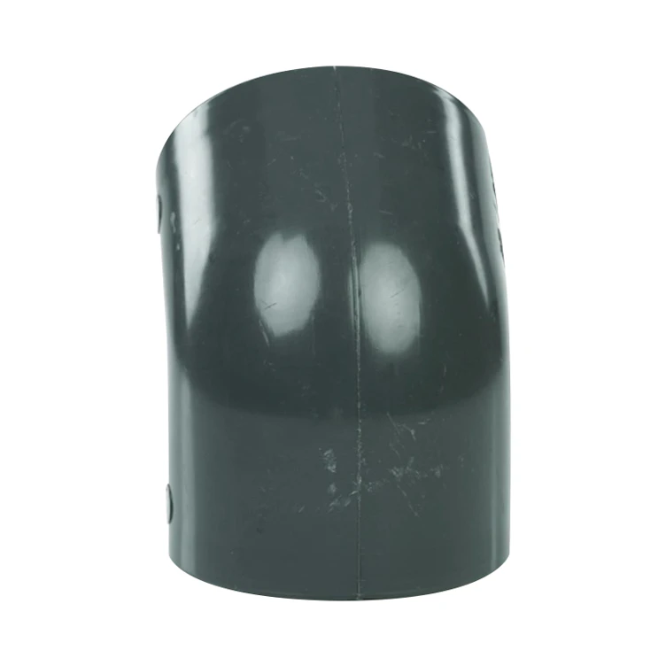 3" NPT Schedule 80 Gray PVC Threaded 45° Elbow
