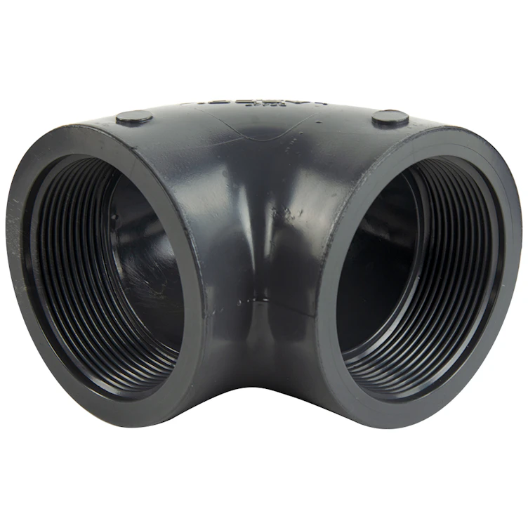 3" Schedule 80 Gray PVC Threaded 90° Elbow