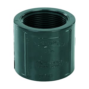1-1/2" Schedule 80 Gray PVC Threaded Coupling