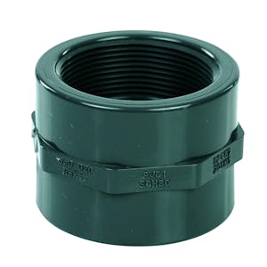 2" Schedule 80 Gray PVC Threaded Coupling