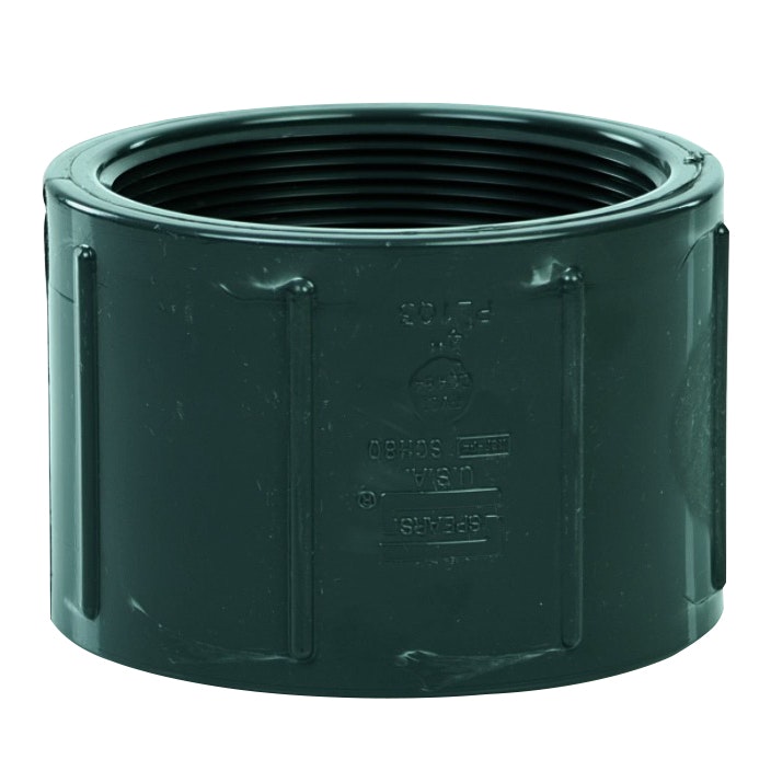 4" Schedule 80 Gray PVC Threaded Coupling