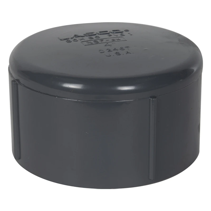4" Schedule 80 Gray PVC Socket Cap