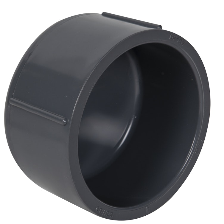 4" Schedule 80 Gray PVC Socket Cap
