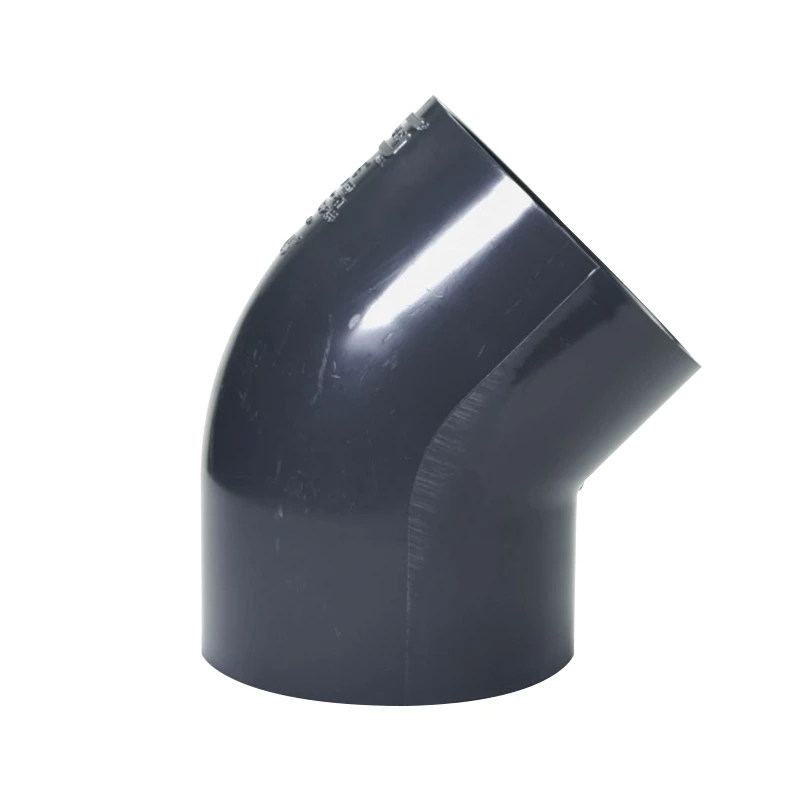 6" Schedule 40 Gray PVC Socket 45° Elbow