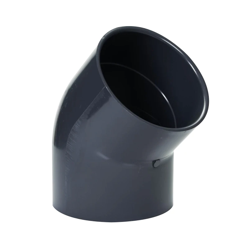 6" Schedule 40 Gray PVC Socket 45° Elbow