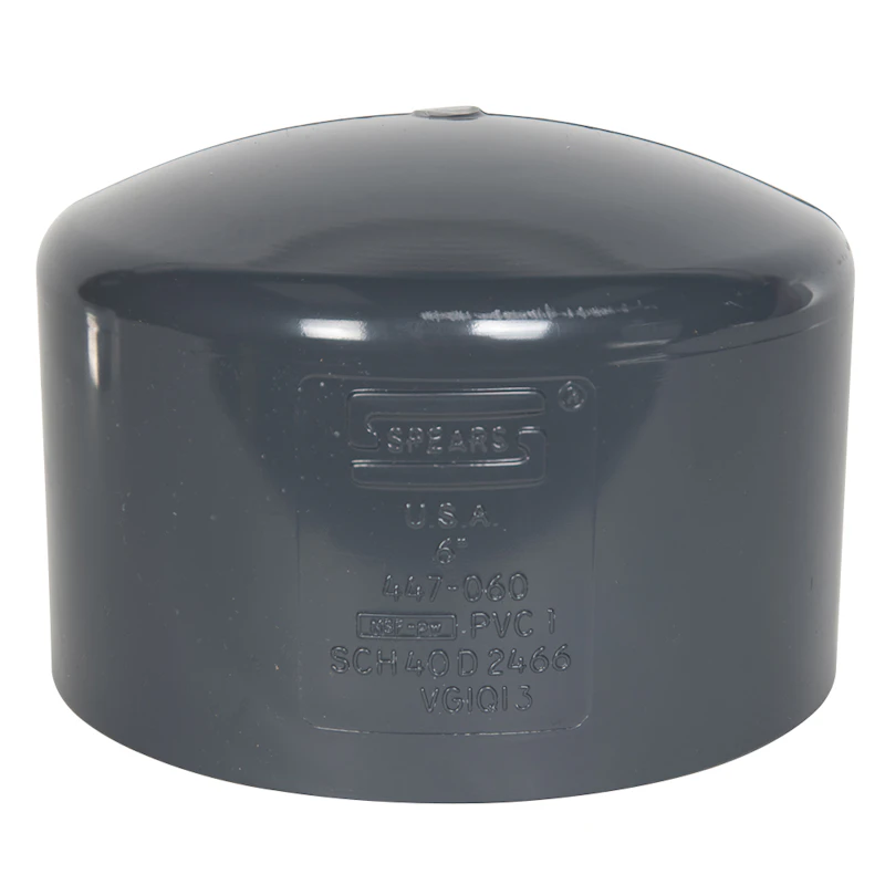 6" Schedule 40 Gray PVC Socket Cap