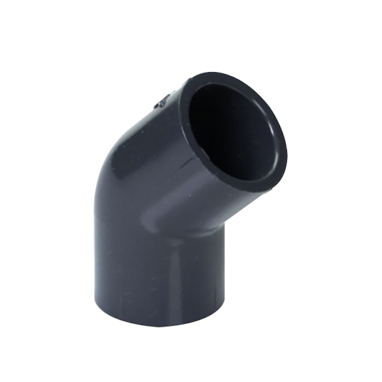 1/2" Schedule 40 Gray PVC Socket 45° Elbow