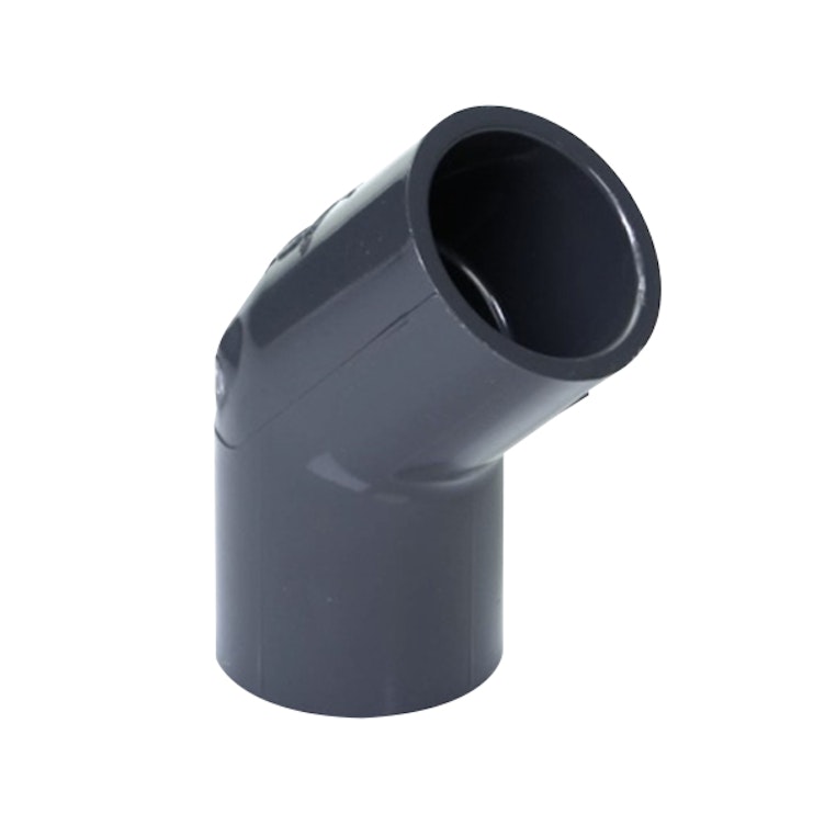 3/4" Schedule 40 Gray PVC Socket 45° Elbow