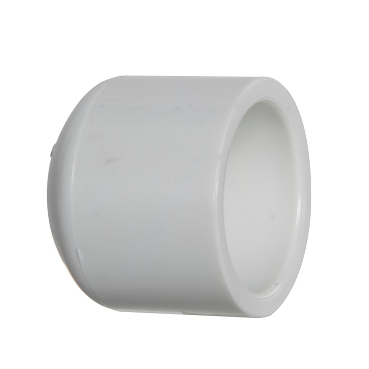3/4" Schedule 40 White PVC Socket Cap