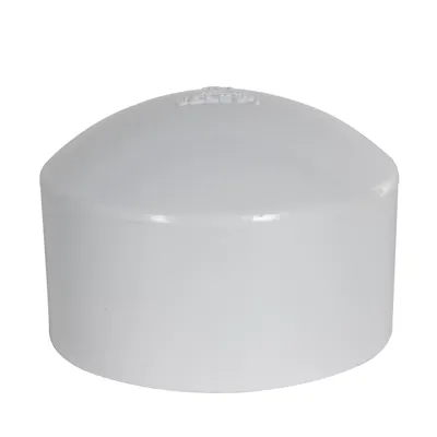 4" Schedule 40 White PVC Socket Cap