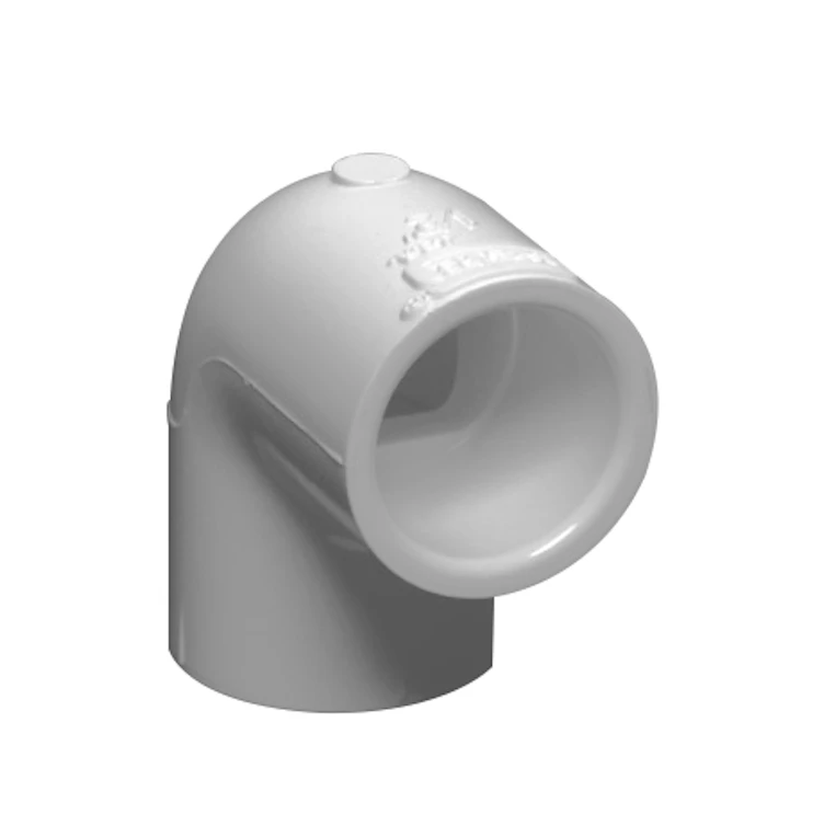 1/2" Schedule 40 White PVC Socket 90° Elbow