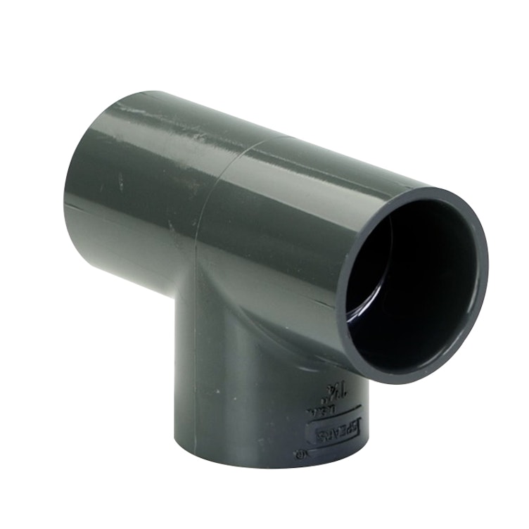 1-1/4" Schedule 40 Gray PVC Socket Tee