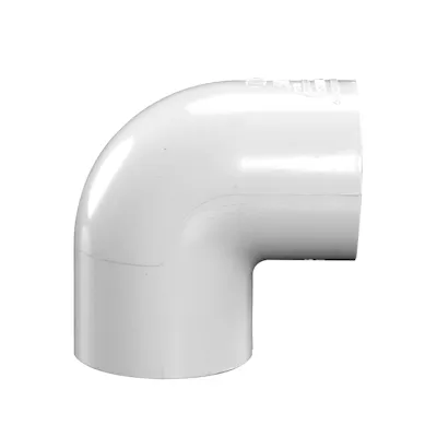 1-1/2" Schedule 40 White PVC Socket 90° Elbow