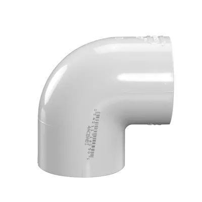 2" Schedule 40 White PVC Socket 90° Elbow