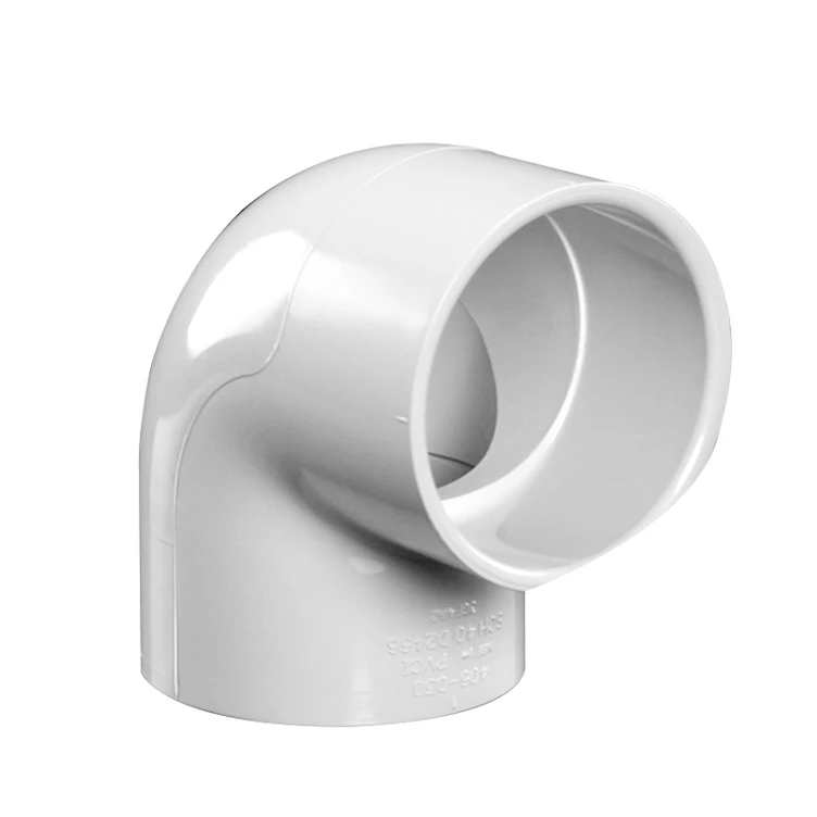 3" Schedule 40 White PVC Socket 90° Elbow