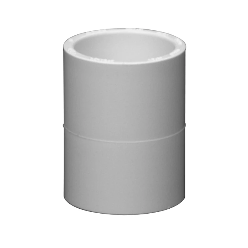 1" Schedule 40 White PVC Socket Coupling
