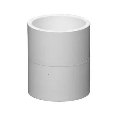 1-1/2" Schedule 40 White PVC Socket Coupling