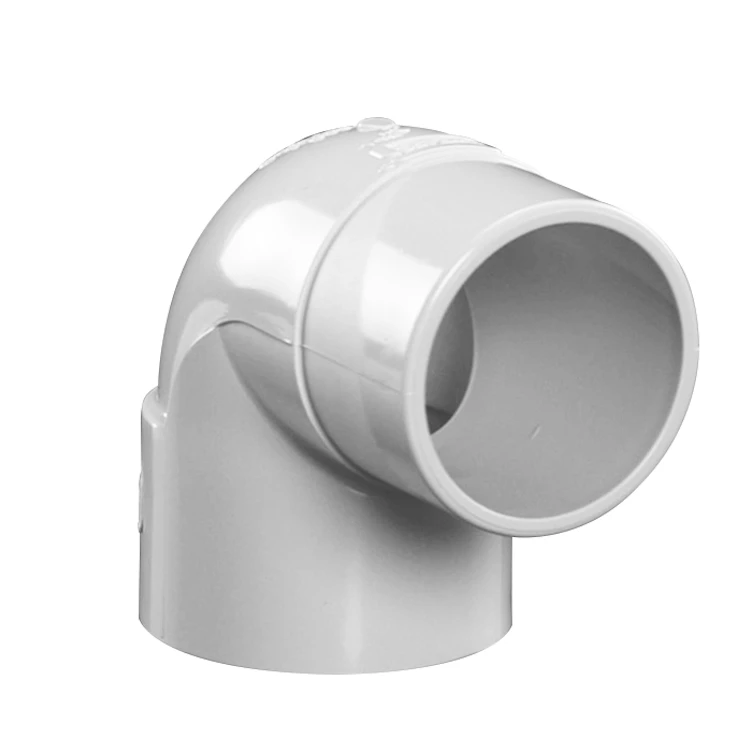 2" Schedule 40 White PVC Socket x Spigot 90° Street Elbow